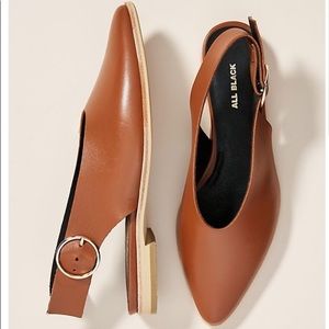 ALL BLACK FOOTWEAR sling back city flat